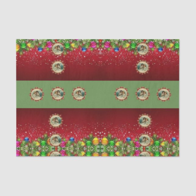 Mousseline Noël du papier de tissus (Recto)