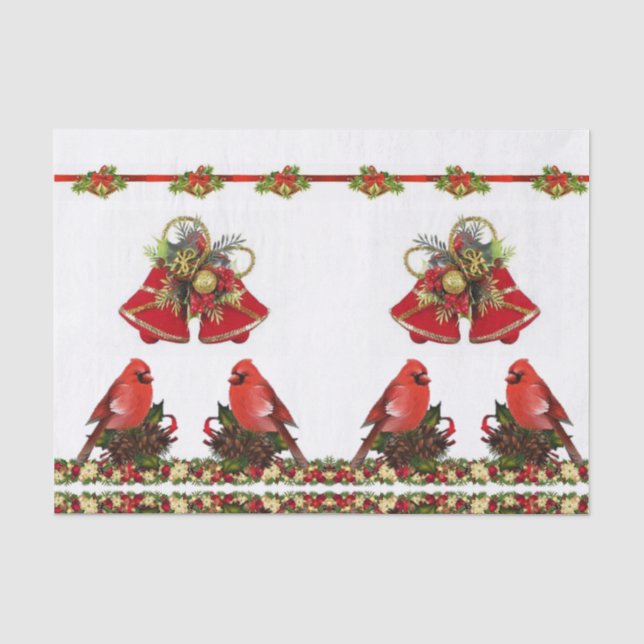 Mousseline Noël du papier de tissus (Recto)