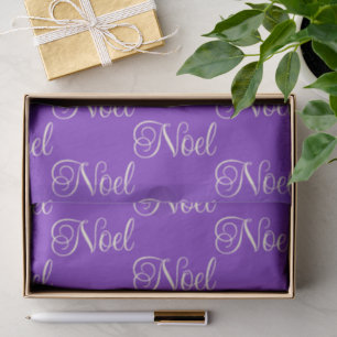Mousseline Noel Luxueux papier cadeau royal pour Noël viole
