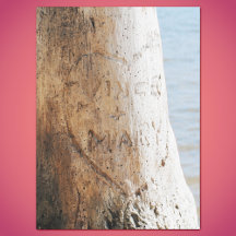 Notre amour gravé sur un papier de tissus d'arbre