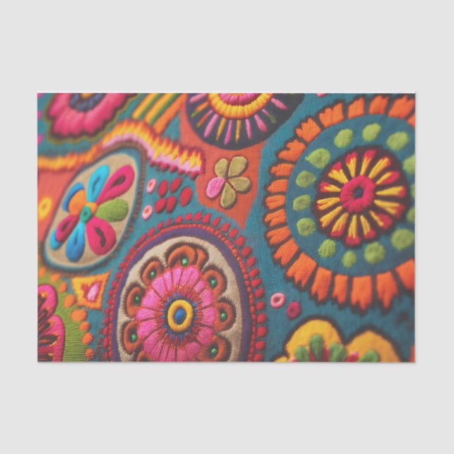 Mousseline NOUVEAU BOHEMIA 4 papier découpage boho éblouissan (Recto)