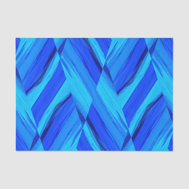 Mousseline nuances de papier de tissu bleu (Recto)