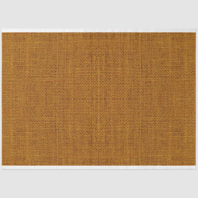 Mousseline  Ochre Burlap Texture Découpage papier de tissus (Recto)