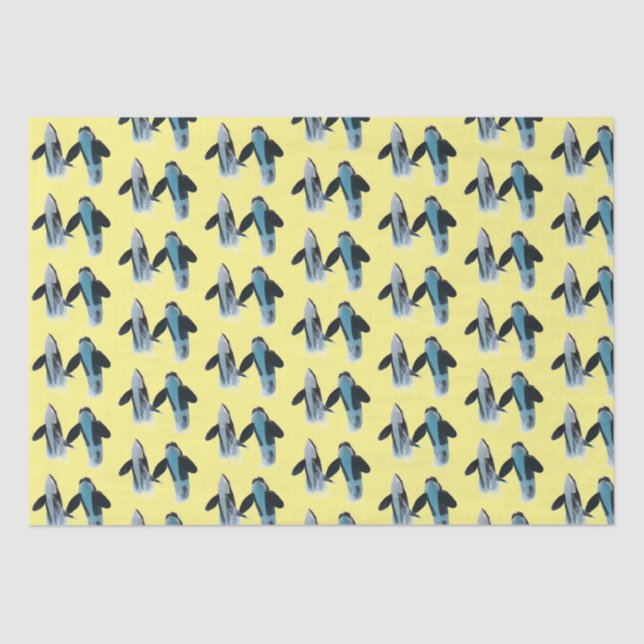 Mousseline Orca / Papier de fond pour baleine tueuse (Recto)