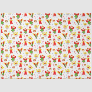 Mousseline Ornement de Noël drôle anges papier de tissu