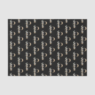 Mousseline P Monogramme papier de tissus floraux