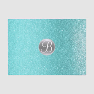 Mousseline Papier à Lettre Initiale Monogramme Glam Pailleté