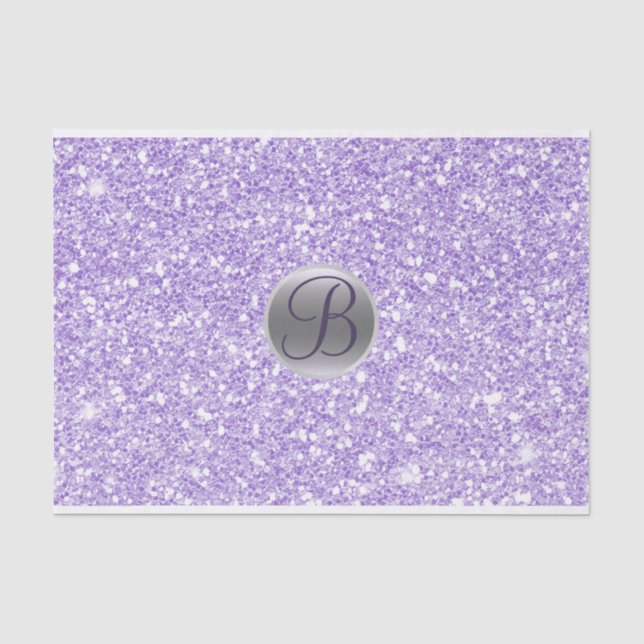 Mousseline Papier à Lettre Monogramme Initial Strass Pailleté (Recto)