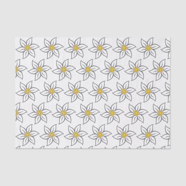 Mousseline Papier à papier à fleurs Edelweiss (Recto)
