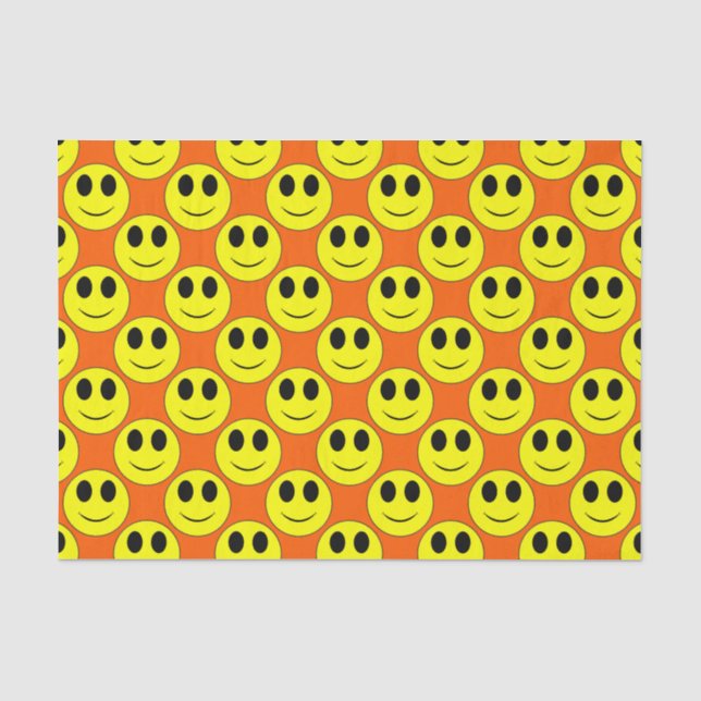 Mousseline Papier à papier orangé à fond jaune (Recto)