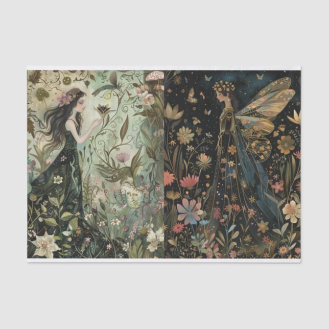 Mousseline Papier à papier papier pour découpage fées jour/nu (Recto)