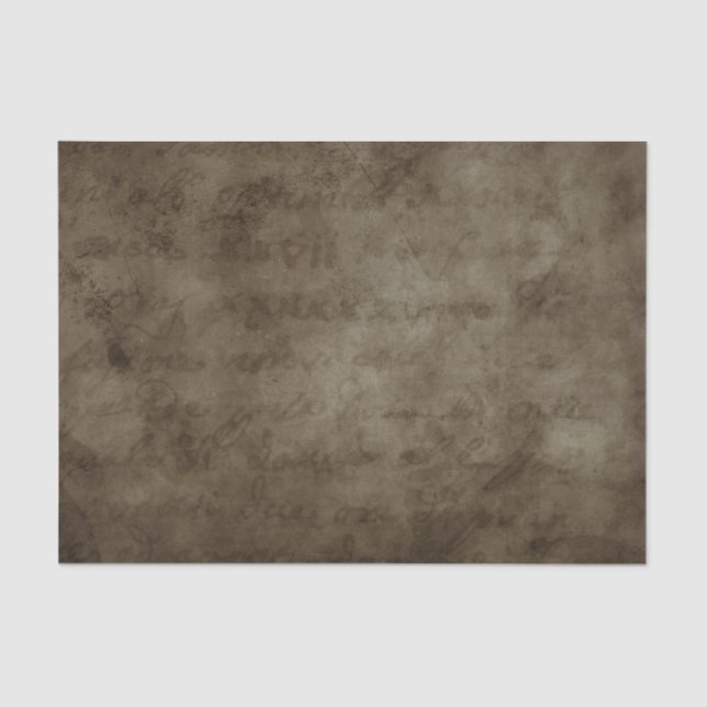 Mousseline Papier à parchemin sépia dépoli journal manuscrit (Recto)