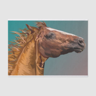 Mousseline papier à tête de cheval