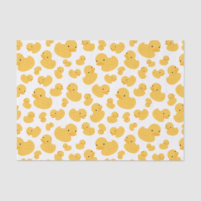 Mousseline Papier cadeau à motif canard jaune (Recto)
