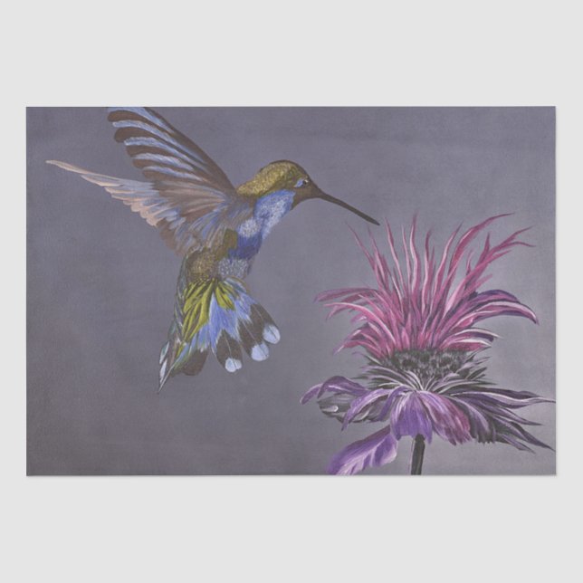 Mousseline Papier cadeau colibri (Recto)