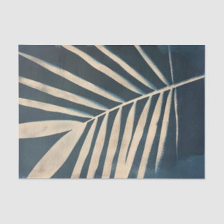 Mousseline Papier cadeau cyanotype feuille de palmier