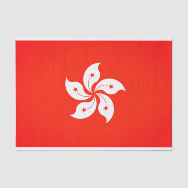 Mousseline Papier cadeau Drapeau Hong Kong (Recto)