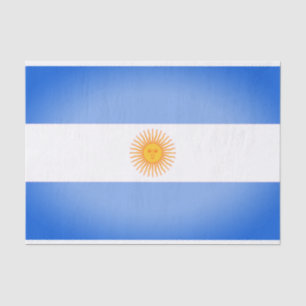 Mousseline Papier cadeau du drapeau argentin