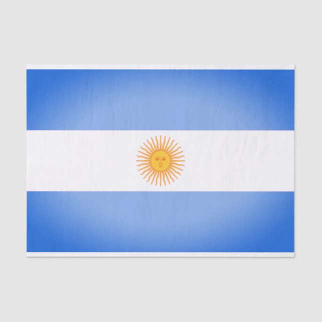 Mousseline Papier cadeau du drapeau argentin (Recto)