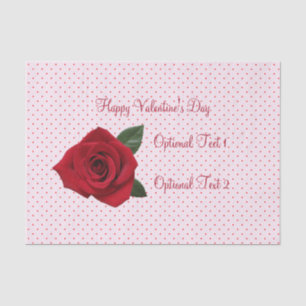 Mousseline Papier cadeau Heureuse Sainte-Valentin Red Rose