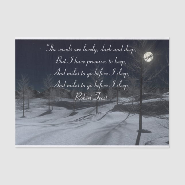 Mousseline Papier cadeau Robert Frost (Recto)