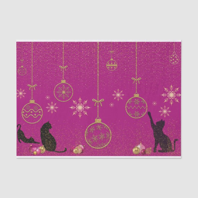 Mousseline Papier cadeau thème chat, Gatito Cat (Recto)