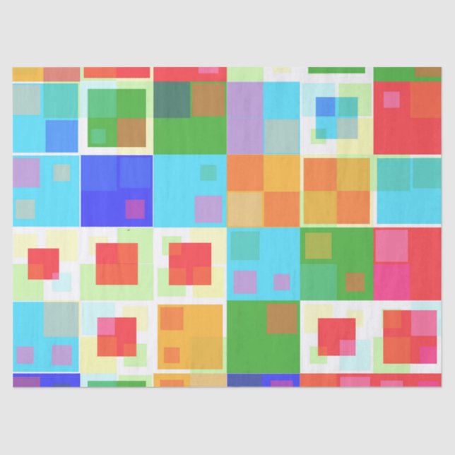 Mousseline Papier carré abstrait (Recto)