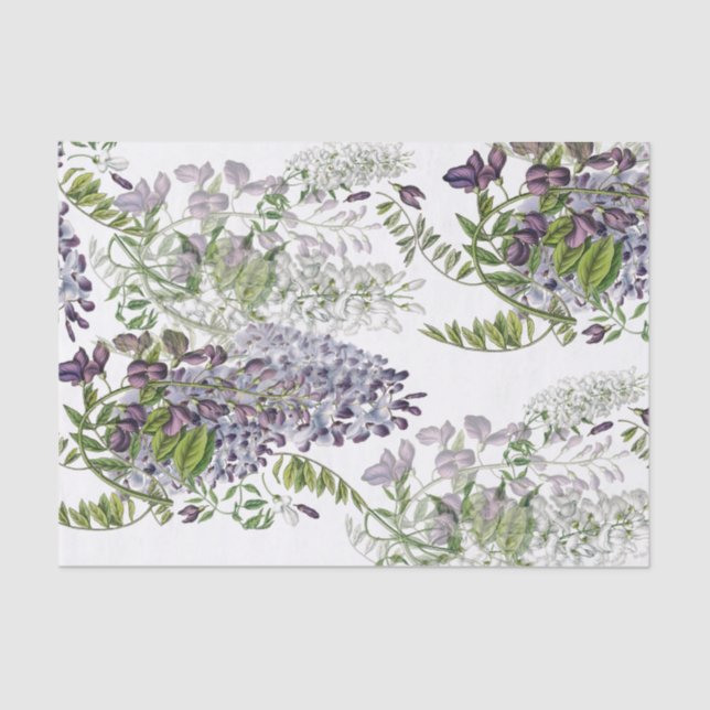 Mousseline Papier couleur personnalisé Purple Wisteria (Recto)