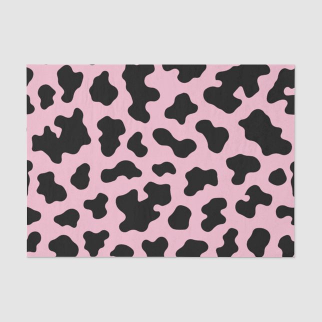 Mousseline Papier cuir vache noir & rose  (Recto)