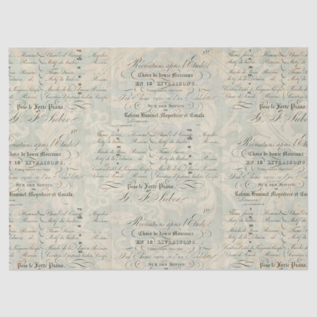 Mousseline Papier de compagnon de Decoupage d'éphémères de (Recto)