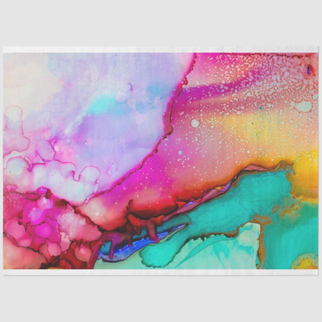 Mousseline papier de couleur de l'eau au printemps (Recto)