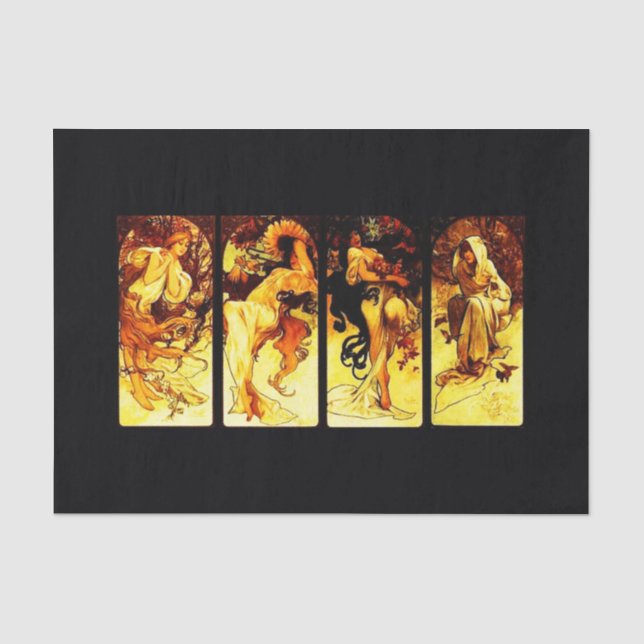 Mousseline Papier de découpage 10"x15" - Alphonse Mucha 24 (Recto)