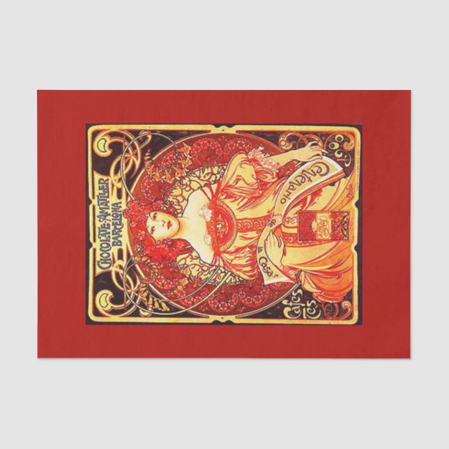Mousseline Papier de découpage 10"x15" - Alphonse Mucha 31 (Recto)