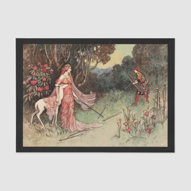 Mousseline Papier de découpage 10"x15" - Arthur Rackham 3 (Recto)