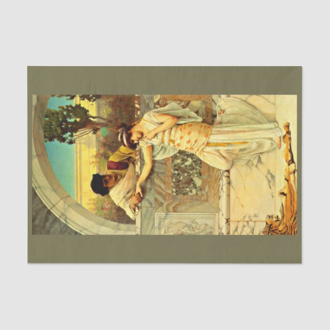 Mousseline Papier de découpage 10"x15" - John William Godward (Recto)
