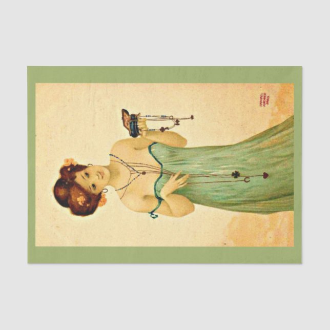Mousseline Papier de découpage 10"x15" - Raphael Kirchner 10 (Recto)