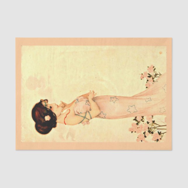 Mousseline Papier de découpage 10"x15" - Raphael Kirchner 7 (Recto)