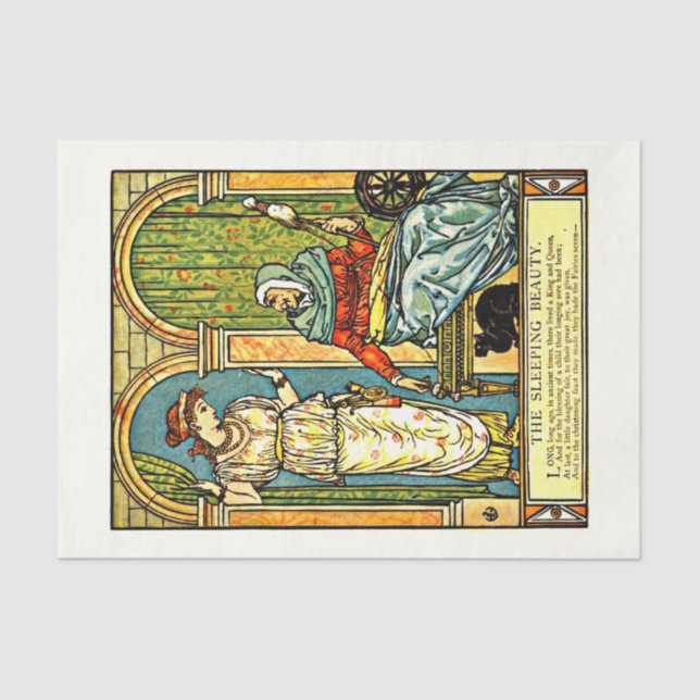 Mousseline Papier de découpage 10"x15" - Walter Crane 7 (Recto)