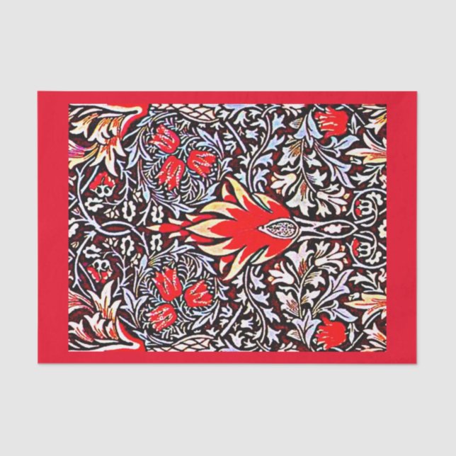 Mousseline Papier de découpage 10"x15" - William Morris (Recto)