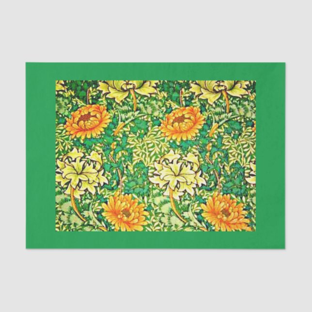 Mousseline Papier de découpage 10"x15" - William Morris 12 (Recto)