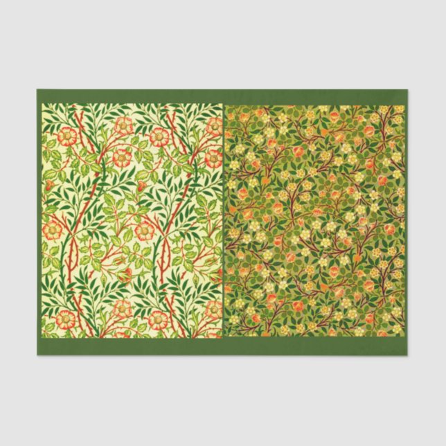 Mousseline Papier de découpage 10"x15" - William Morris 13 (Recto)