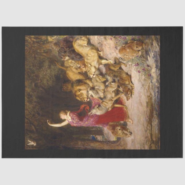 Mousseline Papier de découpage Aphrodite Girl & Animaux (Recto)