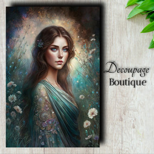 Mousseline Papier de découpage artistique de jeune fille de j