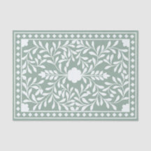 Papier de découpage avec incrustation d'os vert sa