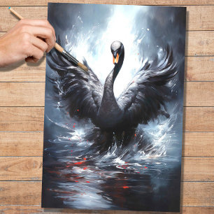 Mousseline Papier de découpage Black Swan 3