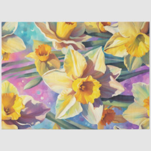 Mousseline Papier de découpage brillant Daffodique de ressort