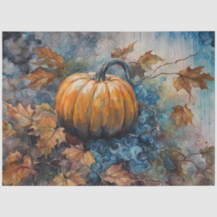 Mousseline Papier de découpage Citrouille d'automne orange
