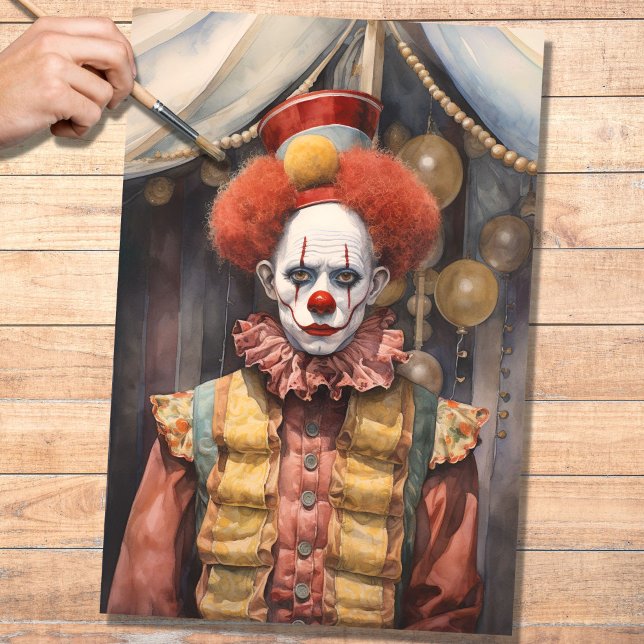 Mousseline Papier de découpage Clown 3 (Créateur téléchargé)
