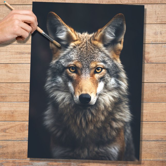 Mousseline Papier de découpage Coyote 4 (Créateur téléchargé)