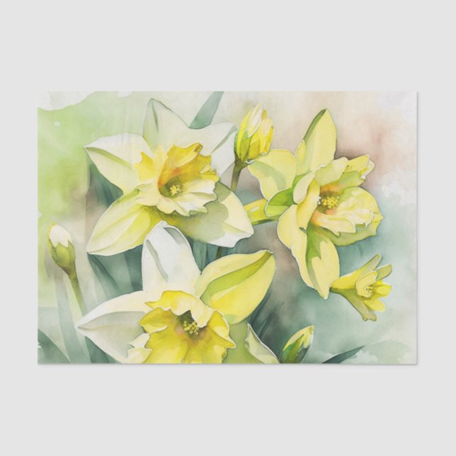 Mousseline Papier de découpage DAFFODILS (Recto)